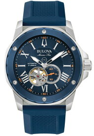 BULOVA ブローバ Marine Star マリンスター 200m防水セミスケルトン 自動巻き腕時計 オープンハート 正規代理店商品 98A303 メンズウォッチ