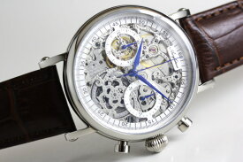 ARCA FUTURA アルカフトゥーラ 手巻きクロノグラフ腕時計 スケルトン仕様 ケース直径約40ミリ メンズウォッチ 60,500円