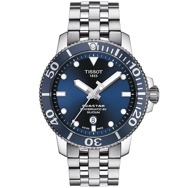 Tissot ティソ Seastar 1000 シースター シリシウムブルー自動巻き腕時計 300ｍ防水 正規代理店商品 Powermatic80搭載  スイス製 T120.407.11.041.01 | 加坪屋（かつぼや）