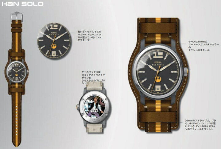 楽天市場】STAR WARS スターウォーズ × FOSSIL フォッシル HAN SOLO 
