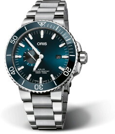 スイス製ORIS オリス AQUIS アクイス スモールセコンド デイト 300m防水自動巻き腕時計 ダイバーズウォッチ 正規代理店商品 ネイビー