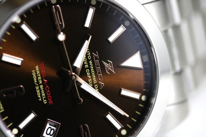 楽天市場】ZEEDA ジーダ TESLA-CODE BLU テスラ・コード 38mm 自動巻き  