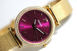 ���f�B�[�X FOSSIL �t�H�b�V�� CARLIE MINI �f�U�C���E�H�b�` �x���[�J���[ ���K�㗝�X���i �v���[���g�ɂ��I�X�X�� �������� �r���v �����p�r���v
