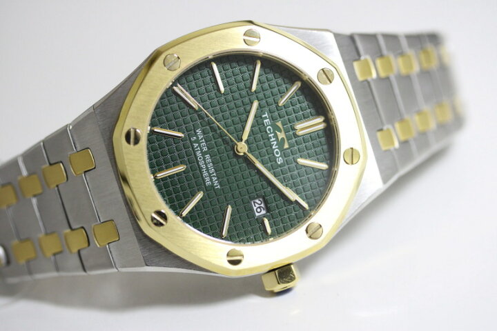 美品】TECHNOS テクノス T9147 ゴールド クオーツ 腕時計 楽天市場 