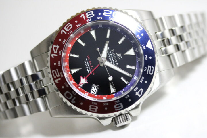 楽天市場】ZEEDA ジーダ DUAL-ZONE デュアルゾーン 40mm GMT搭載 自動 