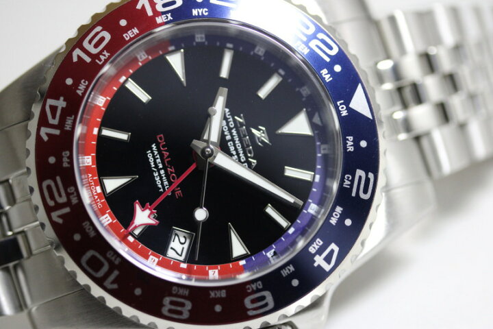 楽天市場】ZEEDA ジーダ DUAL-ZONE デュアルゾーン 40mm GMT搭載 自動  