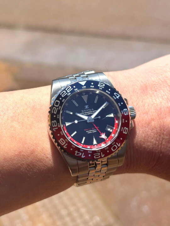 楽天市場】ZEEDA ジーダ DUAL-ZONE デュアルゾーン 40mm GMT搭載 自動  