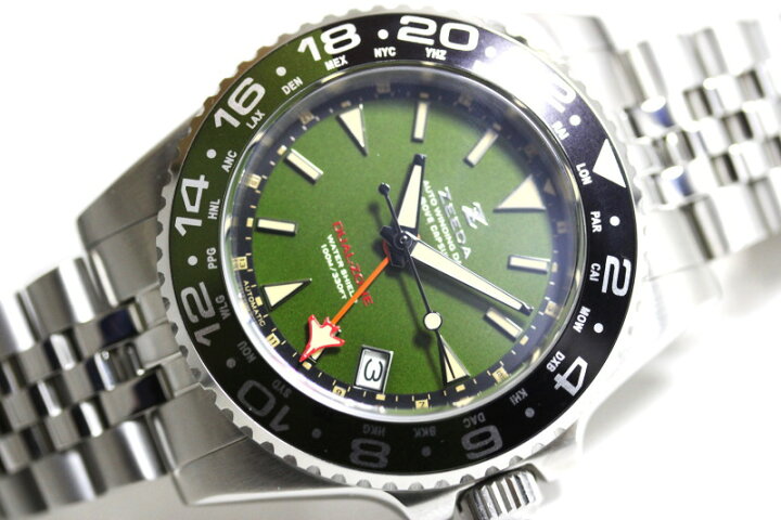 楽天市場】ZEEDA ジーダ DUAL-ZONE デュアルゾーン 40mm GMT搭載 自動  