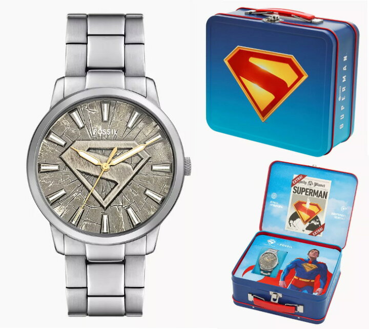楽天市場】限定 Superman スーパーマン x Fossil フォッシル コラボ 