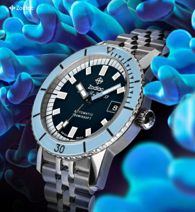 楽天市場】スイス製 ZODIAC ゾディアック Super Sea Wolf53 シーウルフ 
