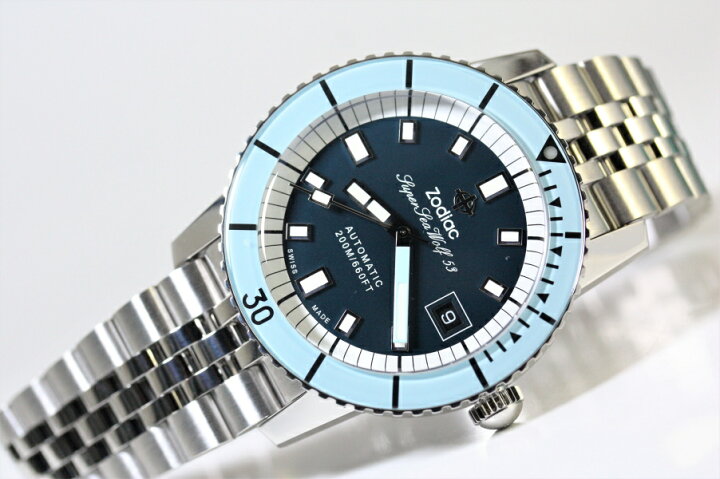 楽天市場】スイス製 ZODIAC ゾディアック Super Sea Wolf53 シーウルフ 