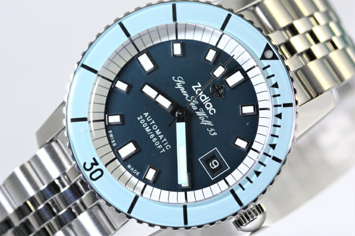 楽天市場】スイス製 ZODIAC ゾディアック Super Sea Wolf53 シーウルフ 