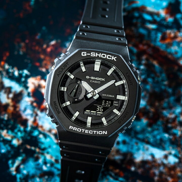 楽天市場 Casio カシオ G Shock Gショック 八角フォルムのアナログ デジタル 腕時計 国内正規流通商品 送料無料 カシオーク メーカー希望小売価格14 850円 Ga 2100 1ajf 加坪屋 かつぼや