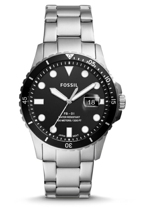 楽天市場】FOSSIL フォッシル FB-01 ブラックベゼル・ダイバーデザイン 