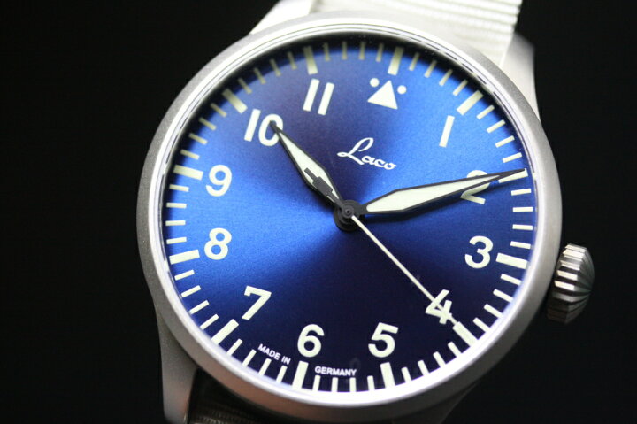 楽天市場】綺麗なブルーダイアル！ドイツ空軍採用のLaco ラコ 自動巻き  