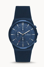 北欧デンマーク SKAGEN スカーゲン MELBYE クロノグラフ腕時計 デザインウォッチ 正規代理店商品 メンズ ブルーステンレス