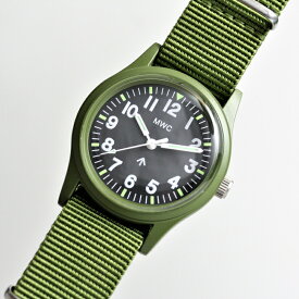 MWC ミリタリーウォッチカンパニー ベトナム戦争時のアメリカ軍採用の腕時計を復刻 クォーツ カーキ オリーブ 英国軍 ブロードアロー
