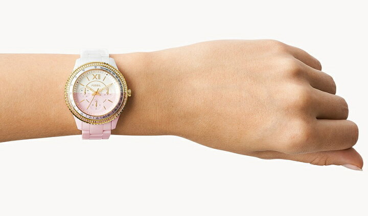 楽天市場】FOSSIL フォッシル STELLA マルチファンクション ピンク  