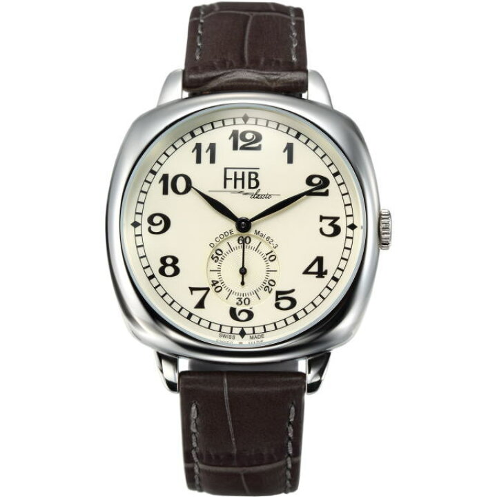 楽天市場 Fhb Classic デザインウォッチ クッション型ケース採用腕時計 角形ケース クッション型ケース 男性用腕時計 F901 Swa 加坪屋 かつぼや