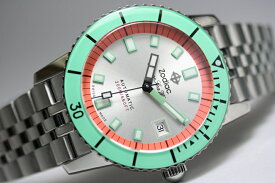 スイス製 ZODIAC ゾディアック Super Sea Wolf53 シーウルフ 自動巻き腕時計 正規代理店商品 ライムグリーン×オレンジ メンズウォッチ