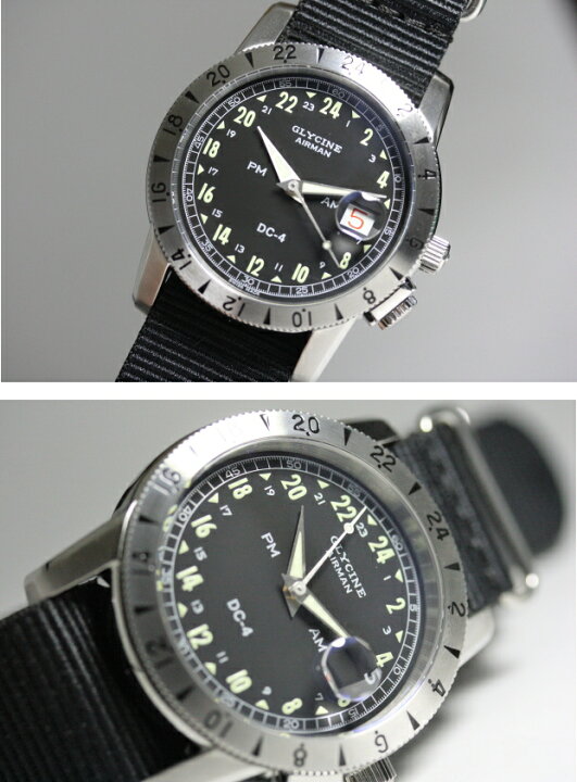 楽天市場】24時間表示！スイス製GLYCINE【グリシン】Airman Vintage 