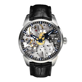 スイス製Tissot ティソ T-Complication Squelette コンプリカシオン・スケレッテ スケルトン手巻き腕時計/正規代理店商品