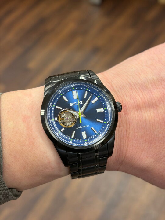 楽天市場】SEIKO セイコー オープンハート自動巻き腕時計 メンズ 男性 