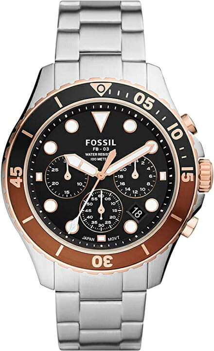 楽天市場】FOSSIL フォッシル FB-03クロノグラフ・ステンレススチール 