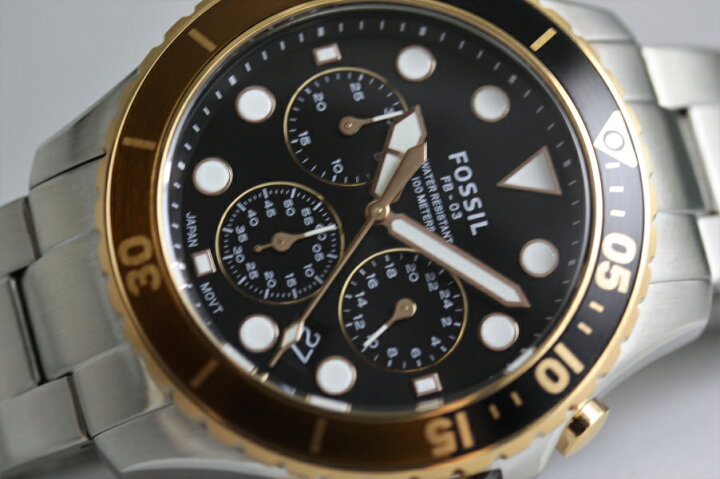 楽天市場】FOSSIL フォッシル FB-03クロノグラフ・ステンレススチール 