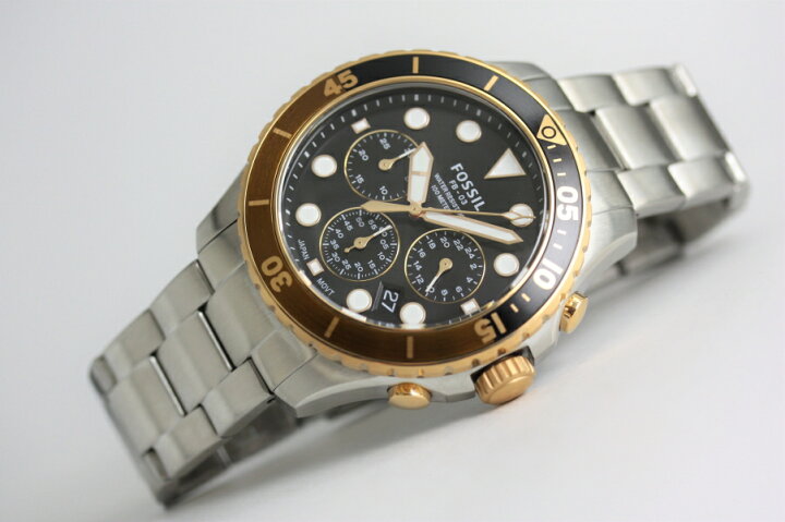 楽天市場】FOSSIL フォッシル FB-03クロノグラフ・ステンレススチール 