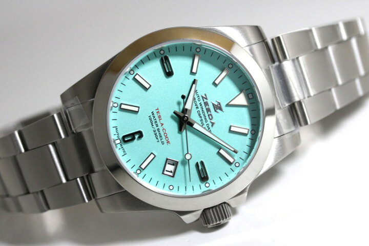楽天市場】ZEEDA ジーダ TESLA-CODE BLU テスラ・コード 38mm 自動巻き  