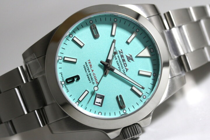 楽天市場】ZEEDA ジーダ TESLA-CODE BLU テスラ・コード 38mm 自動巻き 