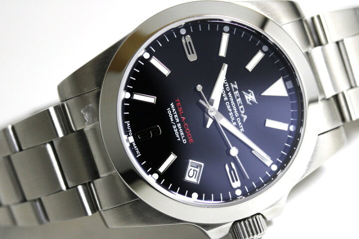 楽天市場】ZEEDA ジーダ TESLA-CODE BLU テスラ・コード 38mm 自動巻き  