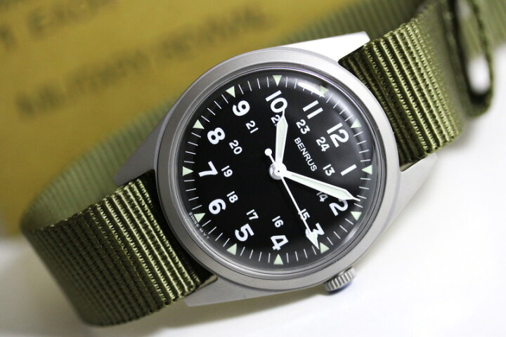 楽天市場】70年代アメリカ軍採用 BENRUS ベンラス 復刻モデル クォーツ  