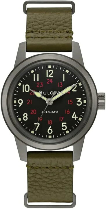 楽天市場】BULOVA ブローバ Military ミリタリー A-17自動巻き腕時計 