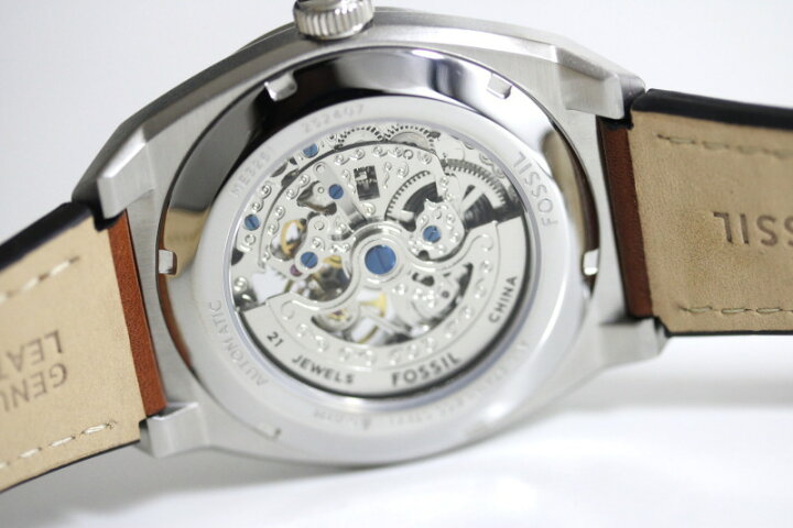 楽天市場】FOSSIL フォッシル Everett スケルトン仕様の自動巻き腕時計 
