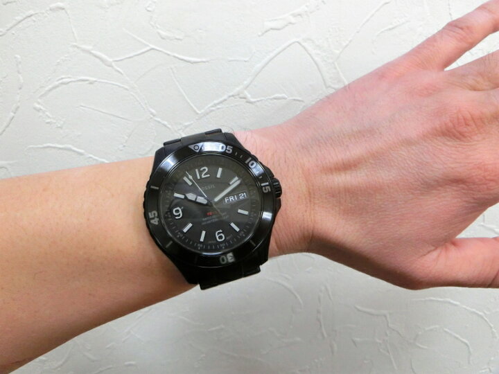 楽天市場】FOSSIL フォッシル FB-02 ブラックアウト・ダイバーデザイン 