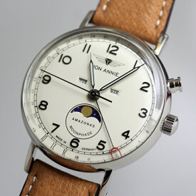 ドイツ製IRON ANNIE アイアン・アニー Amazonas ムーンフェイズ・ポインターデイト・クォーツ腕時計 メンズウォッチ トリプルカレンダー 正規代理店商品 Junkers ユンカース
