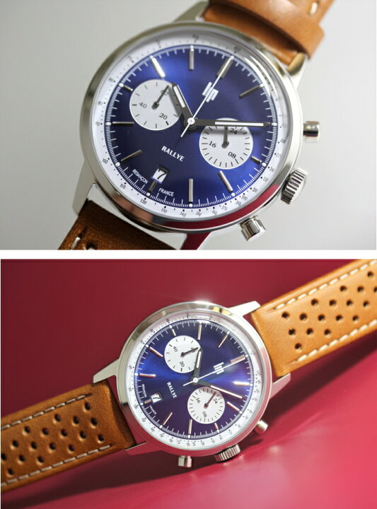 楽天市場】フランスのLIP リップ RALLYE 38 MM BLUE ラリー38 復刻 