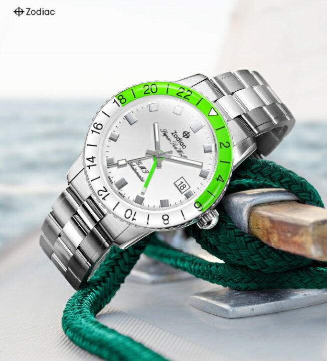 楽天市場】スイス製 ZODIAC ゾディアック Super Sea Wolf GMT スーパー 