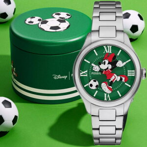  Minnie Mouse ~j[}EX × FOSSIL tHbV TbJ[EHb` fBYj[ ~bL[}EXEHb` NH[crv fB[X fBYj[EHb`