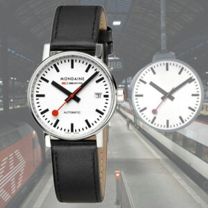 スイス鉄道公式時計MONDAINE モンディーン 自動巻き腕時計 鉄道時計 ケース直径35ミリ メンズ ボーイズサイズ オートマティック MSE.35610.LBV 96,250円