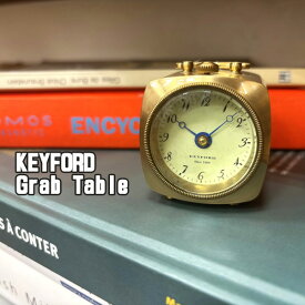 KEYFORD キーフォード 村松時計製作所 真鍮削り出しのテーブルクロック 置き時計 置時計 モントルロロイ Grab Table GOLD グラブテーブルクロック