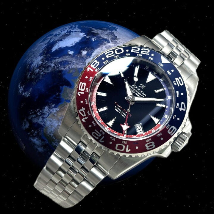 楽天市場】ZEEDA ジーダ DUAL-ZONE デュアルゾーン 40mm GMT搭載 自動 