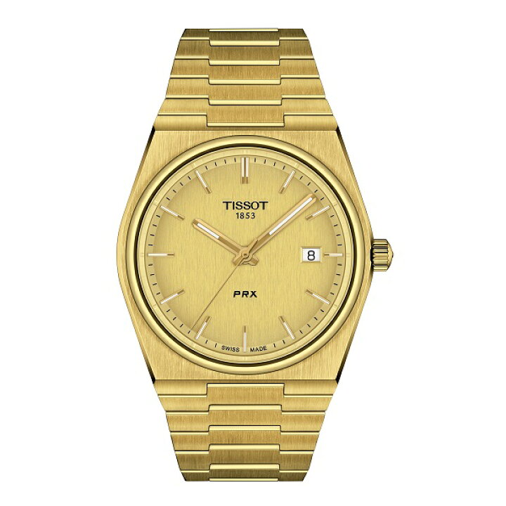 楽天市場】スイス製Tissot ティソ PRX ピーアールエックス ゴールド 