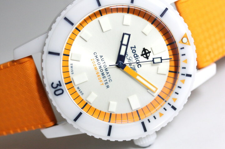 楽天市場】スイス製 ZODIAC ゾディアック Ceramic Compression Diver 