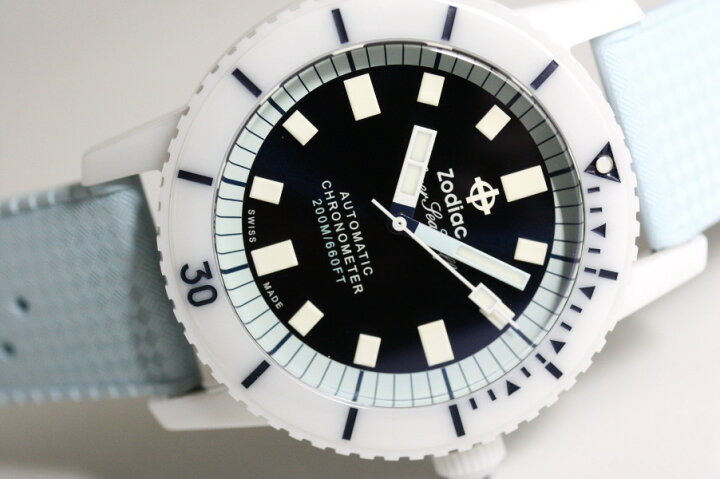 楽天市場】スイス製 ZODIAC ゾディアック Ceramic Compression Diver 