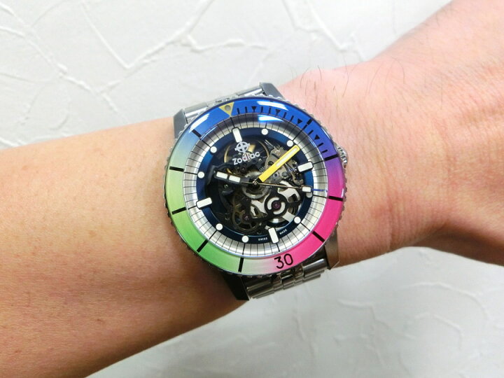 楽天市場】限定282本 スイス製 ZODIAC ゾディアック Super Sea Wolf 