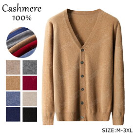 ＼スーパーSALE 10％OFF／カシミヤ セーター カーディガン メンズ vネック 抗ピリング加工 メンズセーター ニット トップス カシミヤ100% 男性 学生 紳士 ビジネス 8色 無地 厚め 厚手 保温 冷房対策 プルオーバー トップス カットソー シンプル プレゼント 専門店の品質