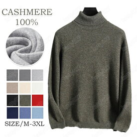 【毛玉ブラシ無料GET】カシミヤ メンズ カシミヤセーター ハイネック 抗ピリング加工 メンズセーター ニット トップス カシミヤ100% 男性 学生 紳士 ビジネス 無地 超厚め 保温 冷房対策 トップス カットソー シンプル 職場 通勤 通学 秋冬 贈り物 誕生日 プレゼント M〜3XL